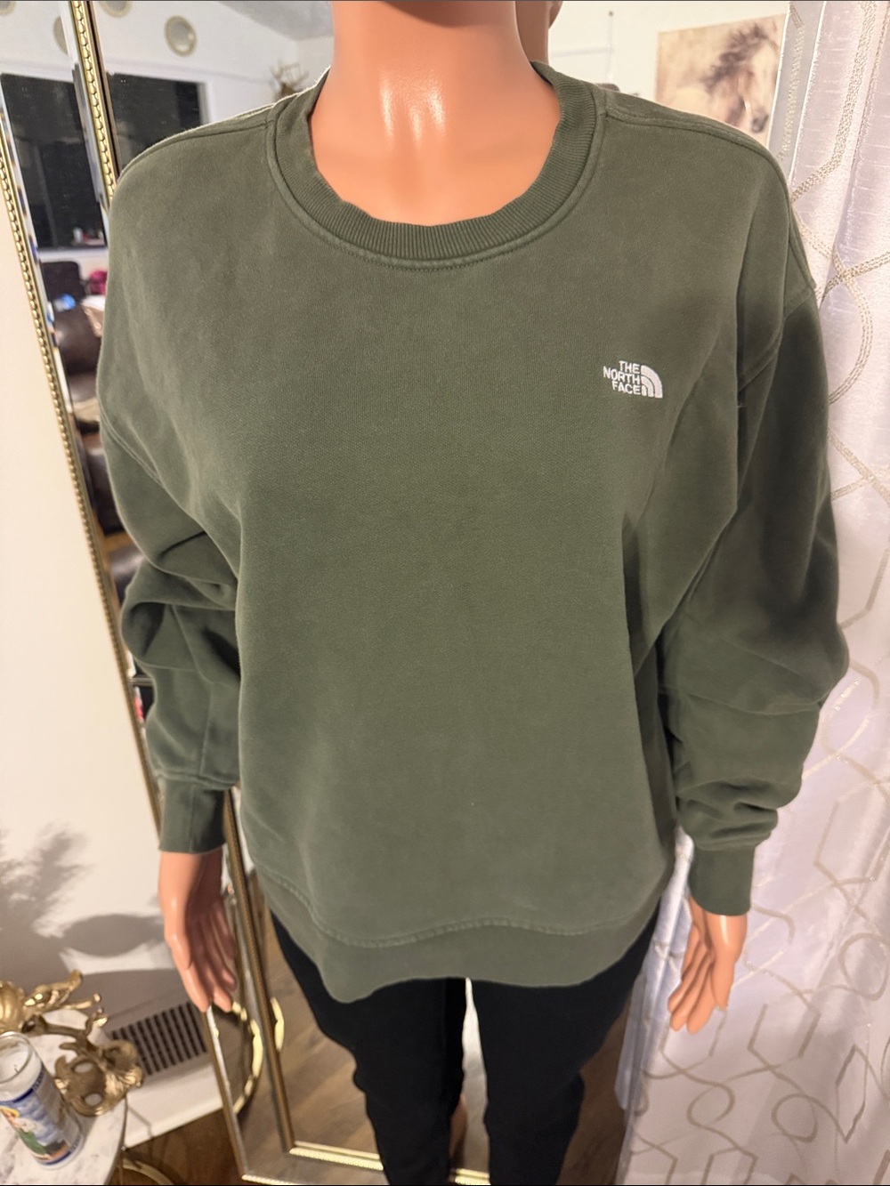 The North Face Olive Green Crewneck Sweatshirt - Women's